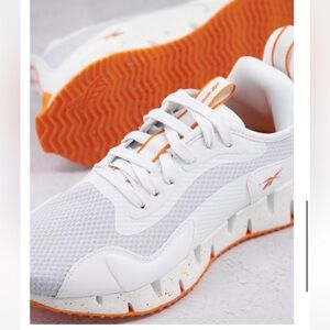 Reebok White and Orange Sneakers